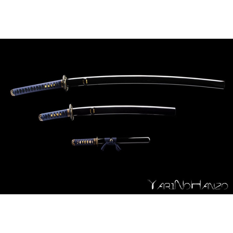 FUKUSHIMA MIFURI AIGUISÉ | Set de 3 épées  | KATANA, WAKIZASHI ET TANTO