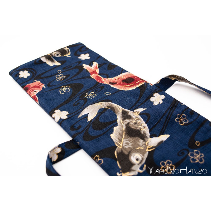 Sac bleu Aikido KOI | Buki Bukuro KOI | Sac pour Tanto, Bokken et Jo