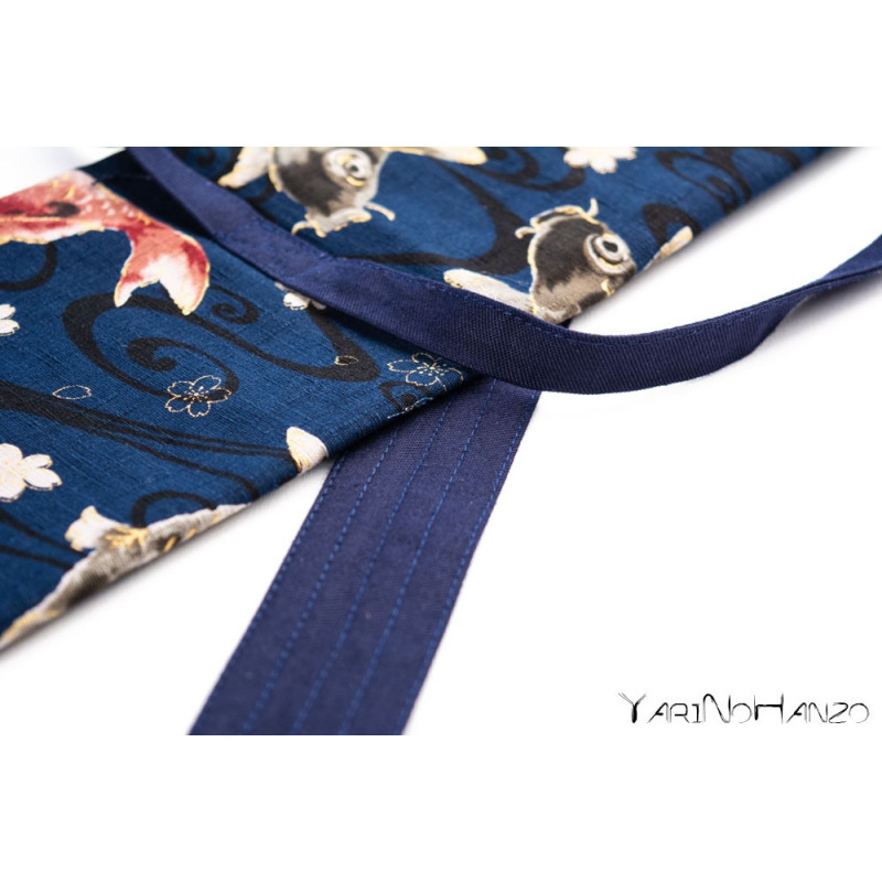 Sac bleu Aikido KOI | Buki Bukuro KOI | Sac pour Tanto, Bokken et Jo