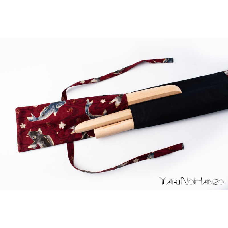 Sac rouge Aikido KOI | Buki Bukuro KOI | Sac pour Tanto, Bokken et Jo