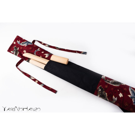 Sac rouge Aikido KOI | Buki Bukuro KOI | Sac pour Tanto, Bokken et Jo