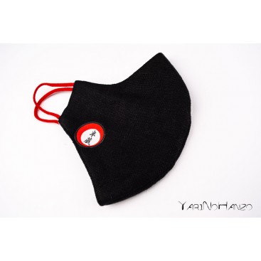 Masque noir YariNoHanzo 100% Lin | MADE IN ITALY