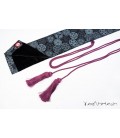 Wakizashi Bukuro Kamon (fond sombre) | Sac pour Katana et Nihonto