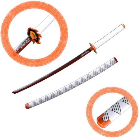 Rengoku Kyojuro Katana | Épée jouet | Épée Cosplay | Épée Anime | Demon Slayer