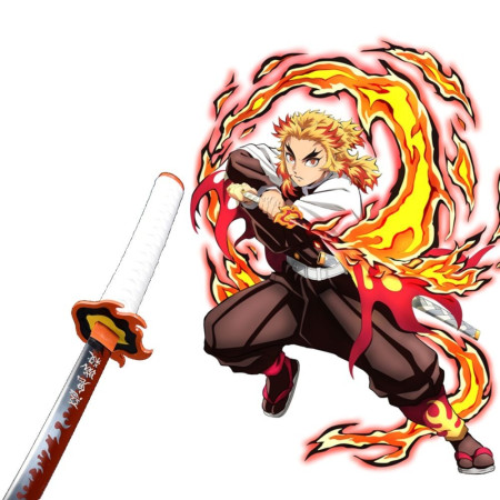 Rengoku Kyojuro Katana | Épée jouet | Épée Cosplay | Épée Anime | Demon Slayer 2